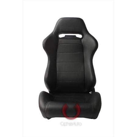 Cipher CPA1013 Black Synthetic Leather Racing Seats- Sold as a Pair