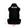 thumbnail image 1 of Cipher CPA1019 Black Cloth Universal Racing Seats- Sold as a Pair - Red Stitching, 1 of 1
