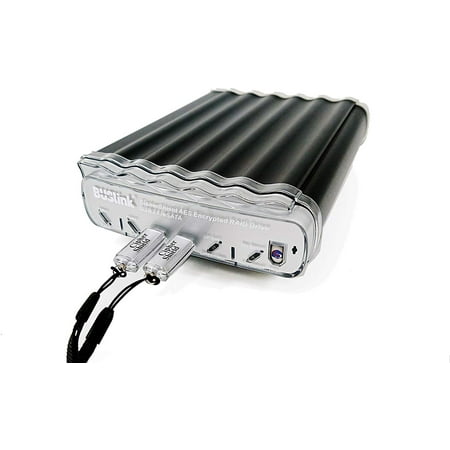 CipherShield Dual Keys FIPS 140-2 Level 2 HIPAA 512-bit AES USB 3.1 Gen 2/eSATA RAID 0 Hardware Encrypted External Desktop SSD Drive (7.6TB)