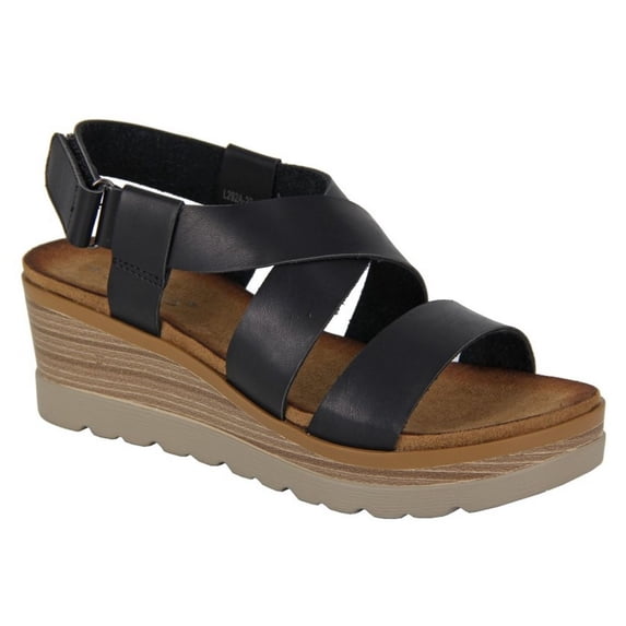 Cipriata Womens Ola Crossover Touch Fastening Wedge Sandals