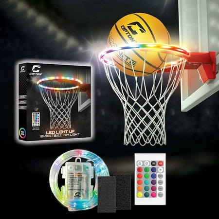Cipton Basketball and LED Rim Light Bundle, LED Light Up Basketball, Size 7-8-9 Indoor and Outdoor Basketball, Perfect for Outdoor Games, Basketball Pump Included, Premium Rubber Basketball