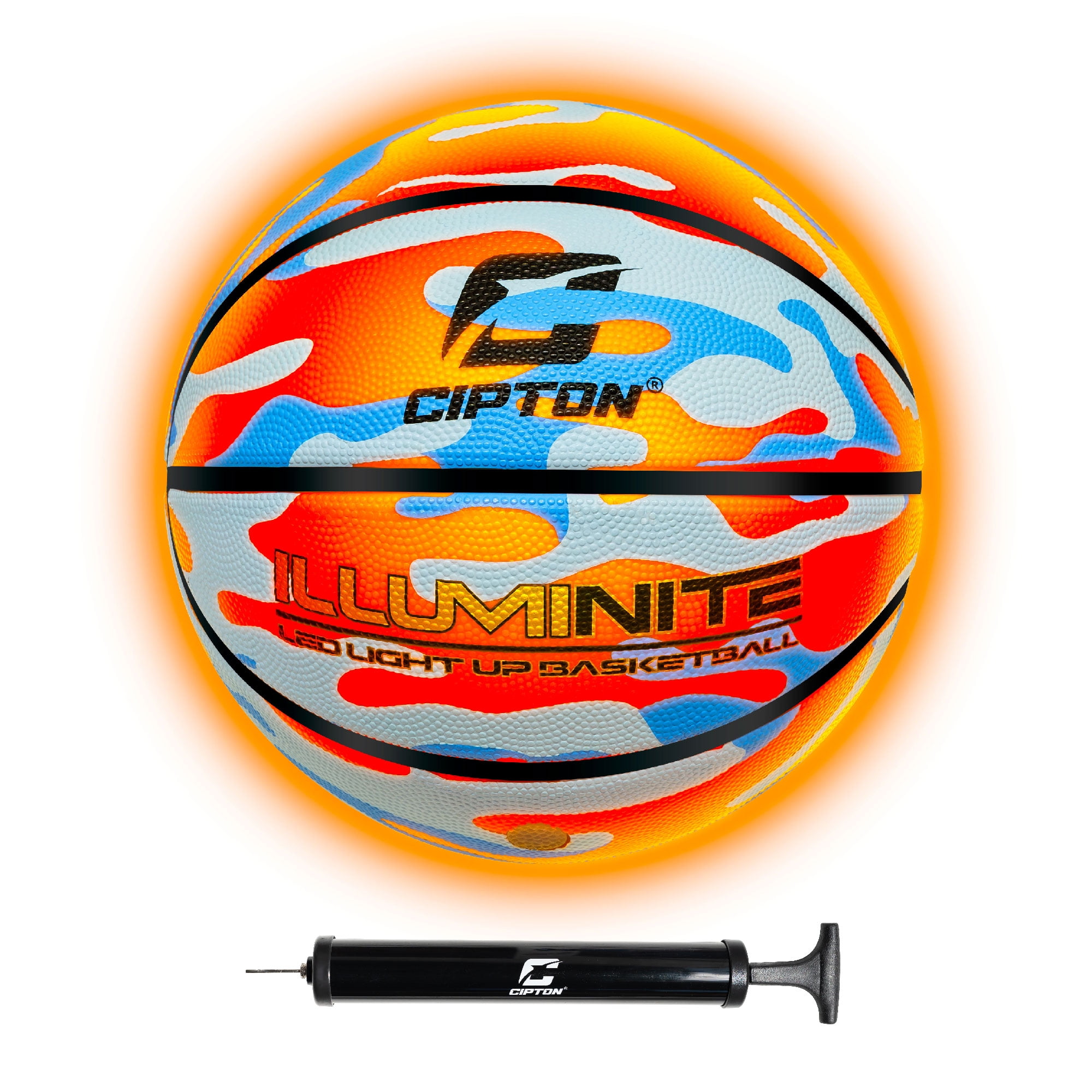 Cipton Basketball Light Up Rubber Basketball Official Size Ball 29.5 ...