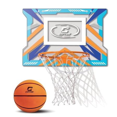Cipton Indoor Silent Mini Basketball Hoop Set – over-the-door Design, Noise-Reducing Backboard, Soft Basketball, Fun Indoor Play