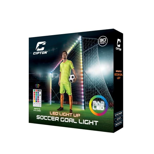 Cipton LED Light Up Soccer Goal Light - Multi-Color, Remote-Controlled ...