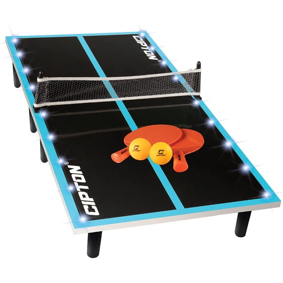 Cipton Light Up Miniature Table Tennis Set Indoor and Outdoor Game