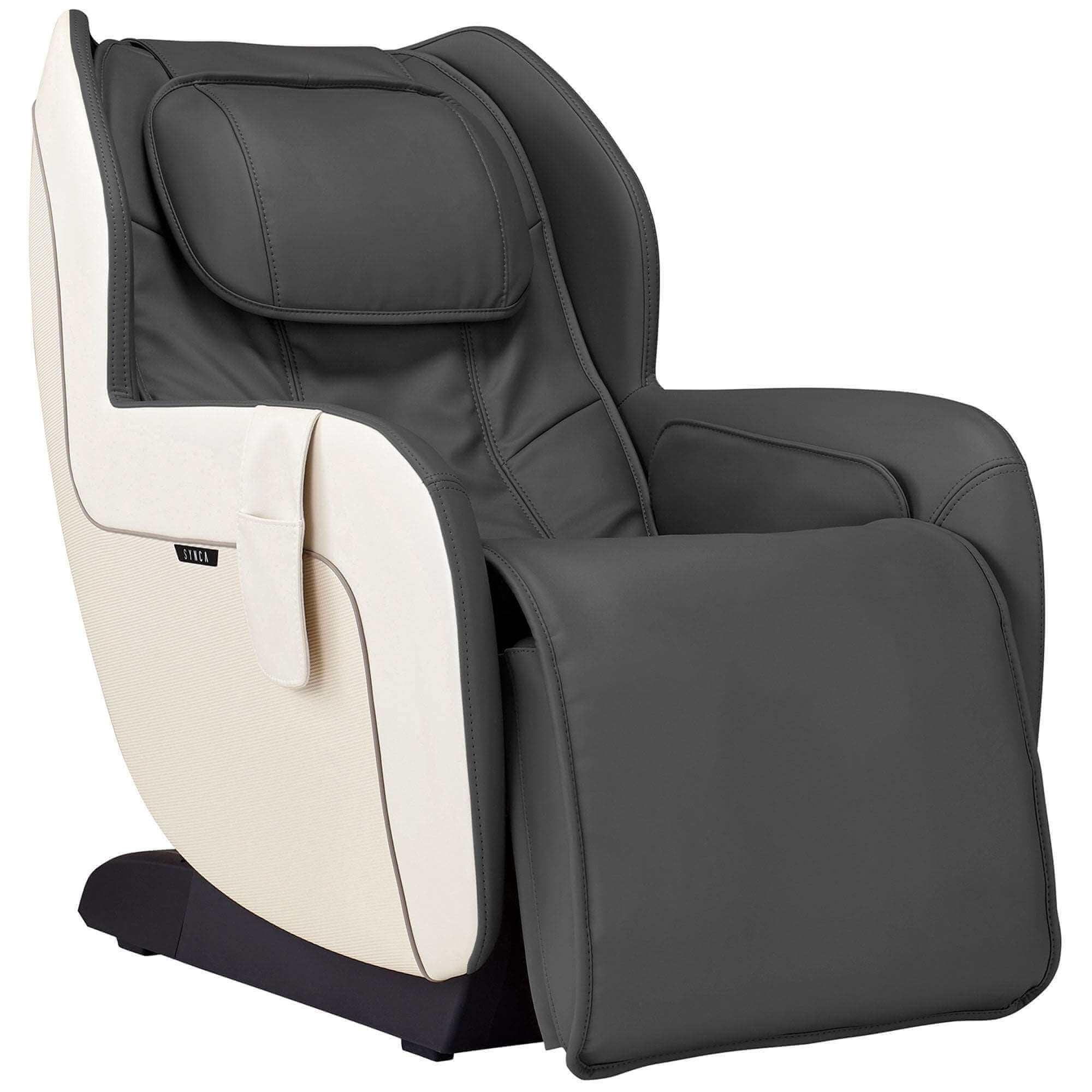 Gray Faux Leather Zero Gravity Heated Massage Recliner