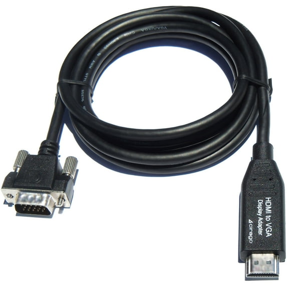 Cirago Display Adapter Cable HDMI Male to VGA Male 6', HDM2VGA06BLK Black