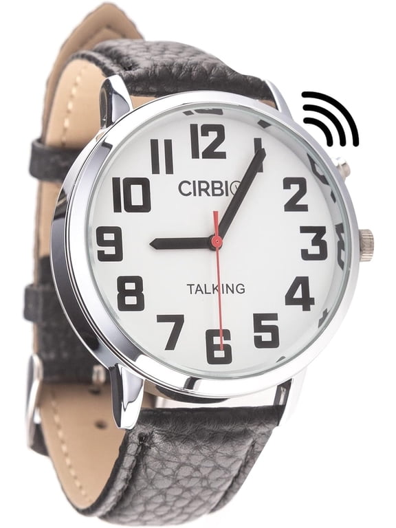Unisex Big Talking Watch with Jumbo Numbers, North American Male Voice, for Visually Impaired or Elderly