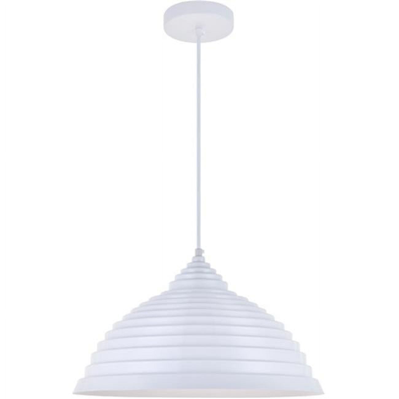Circa Contemporary White Aluminum Dome Pendant 15.5"x9.5"