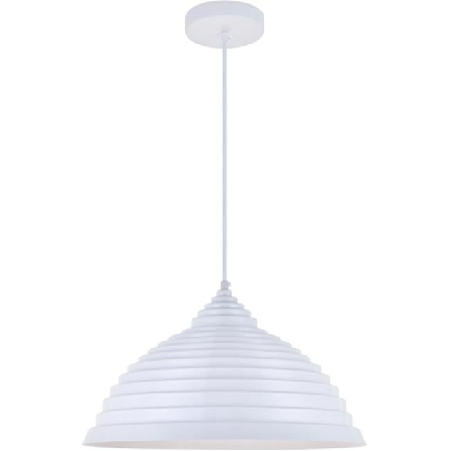 Circa Contemporary White Aluminum Dome Pendant 15.5"x9.5"