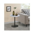 thumbnail image 1 of Circa 17.5" Round End Table with Gray Marble Textured Glass Top, 1 of 3