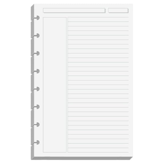 Circa Annotation 1/4 Inch Ruled Discbound Paper Refill, Disc Notebook and Planner Inserts, 300 sheets, Junior