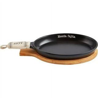 Cuisinart® Cast Iron Fajita Skillet Set - Laser-Engraved