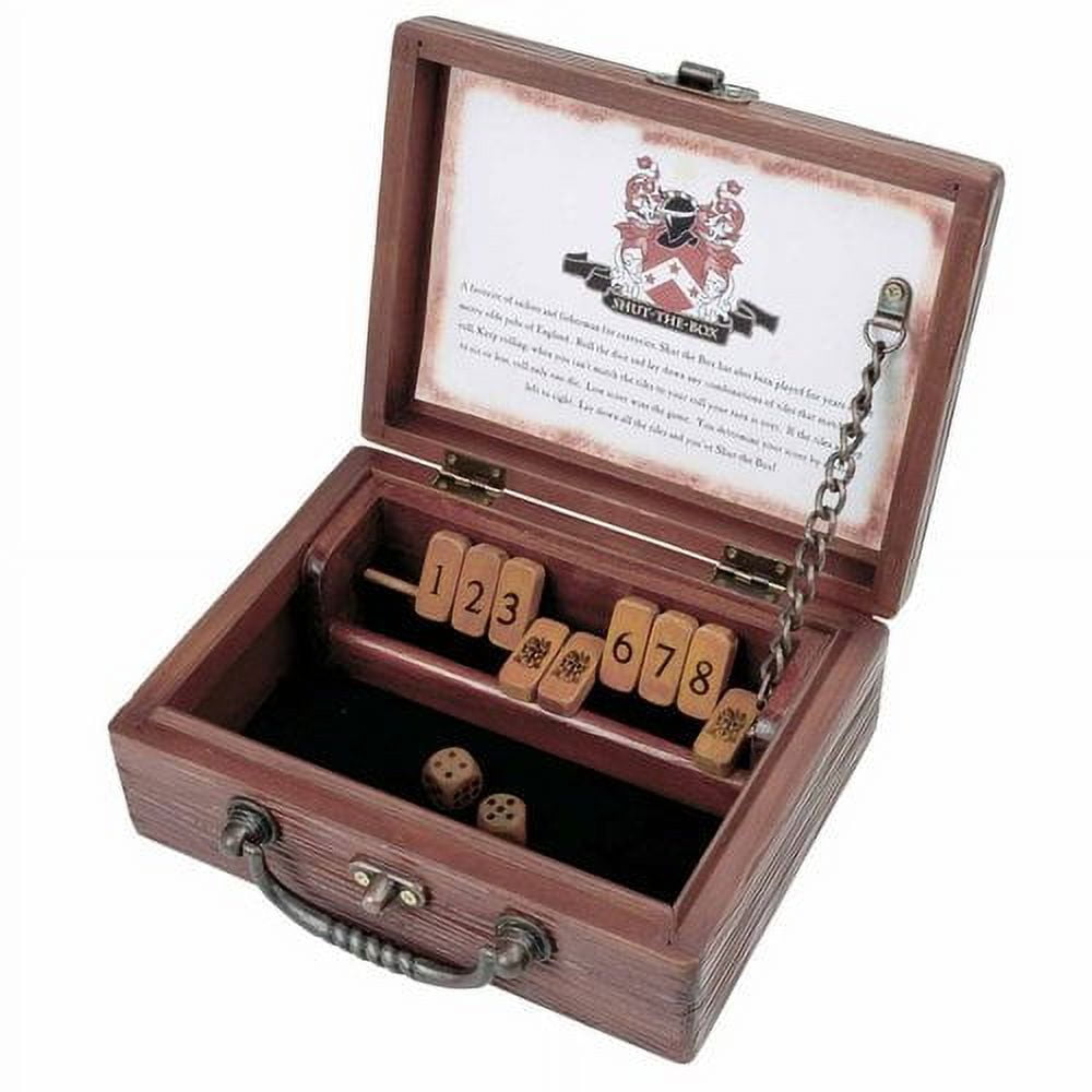 Classic Wooden Shut-the-Box Dice Game for Kids and Adults