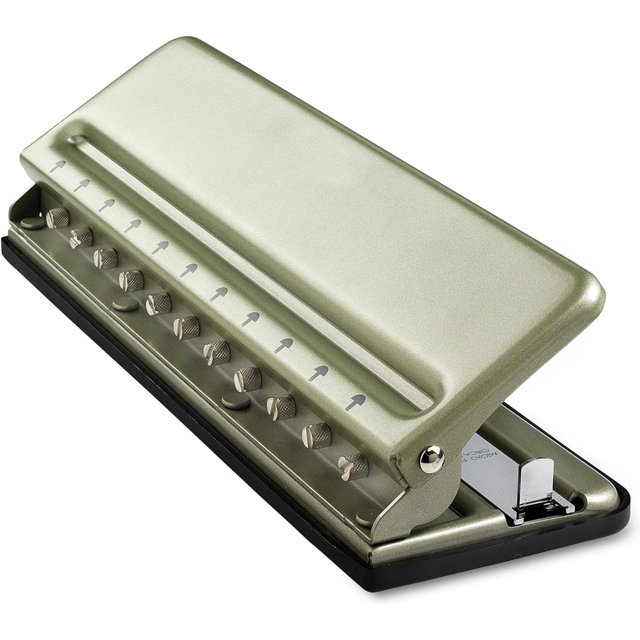 Circa Universal Desk Discbound Hole Punch, HeavyDuty Metal Paper
