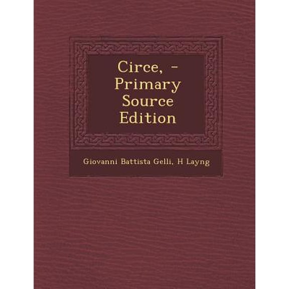 Circe, Paperback Edition - Primary Source