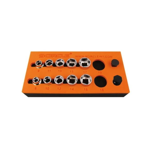 Circle 9 Tools NN81242 0.37 in. Drive & Low Profile Socket Set - 12 Piece