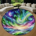 thumbnail image 1 of Circle Area Rug, Aurora Borealis22 Washable Non-Slip Floor Carpet, Soft Rug for Living Room Bedroom Decor 24 Inch, 1 of 6