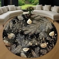 thumbnail image 1 of Circle Area Rug, Christmas Golden Doodle 1 Washable Non-Slip Floor Carpet, Soft Rug for Living Room Bedroom Decor 24 Inch, 1 of 6