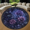 thumbnail image 1 of Circle Area Rug, Rose9 Animal Lover Gift Washable Non-Slip Floor Carpet, Soft Rug for Living Room Bedroom Decor 31 Inch, 1 of 6