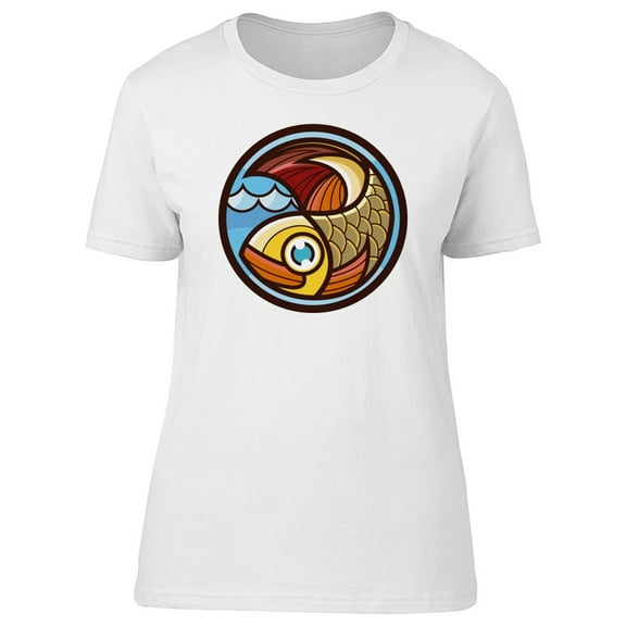 Circle Art Cute Fish T-Shirt Men -Image by Shutterstock, Male Small