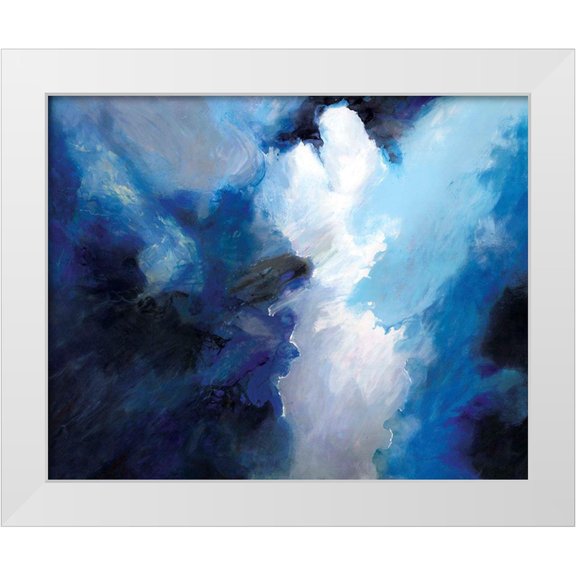 Circle Art Group 14x12 White Modern Wood Framed Museum Art Print Titled - Gathering Storm Clouds
