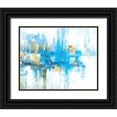 thumbnail image 1 of Circle Art Group 18x15 Black Ornate Wood Framed with Double Matting Museum Art Print Titled - Metro Blue, 1 of 4