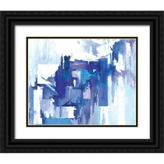 Circle Art Group 32x26 Black Ornate Wood Framed with Double Matting Museum Art Print Titled - City Walk
