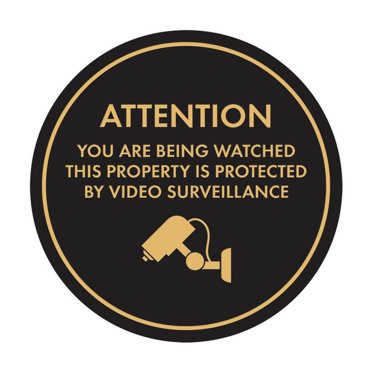 Metal Signs Great Aluminum Tin Video Surveillance 24 Hours A Day - 8"x12" Security Sign, Surveillance Decor For Outdoor Indoor Home Business