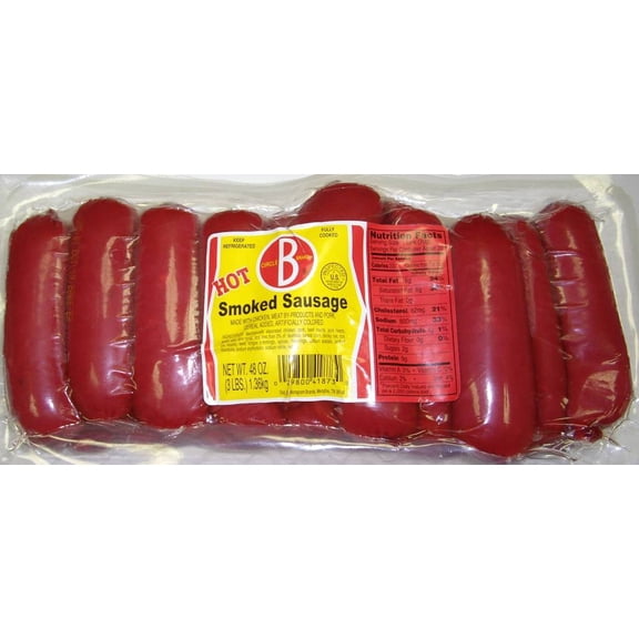Circle B Hot Smoked Sausage Links, 3 Lb.