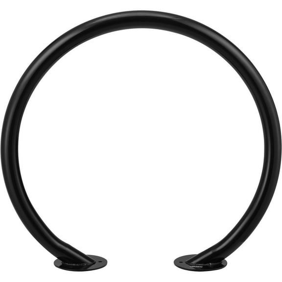 Circle Bike Rack, 37"W x 33-1/2"H, 2 Bike Capacity, Flange Mount, Black