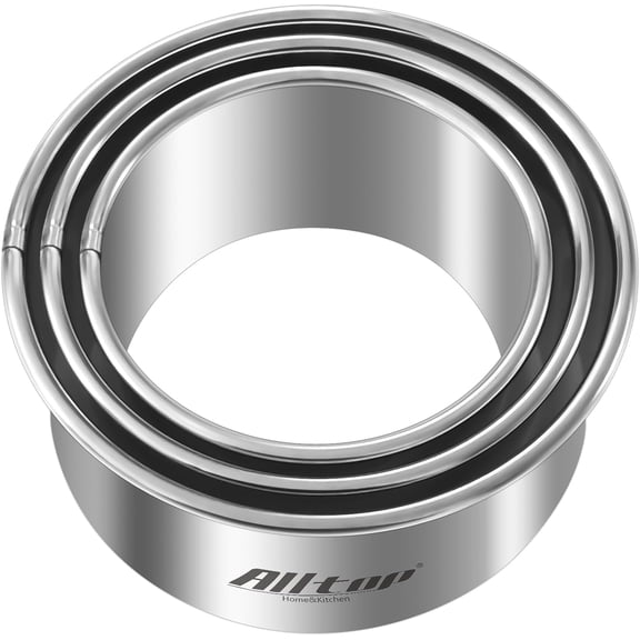 Circle Biscuit Cutter Set Stainless Steel Baking Supplies for Effortless Round Cookie Shaping, Pastry & Fondant Tool CreationPrecise Cut Kitchen Utensil for Sandwich, Scone, Donut -3PC Round