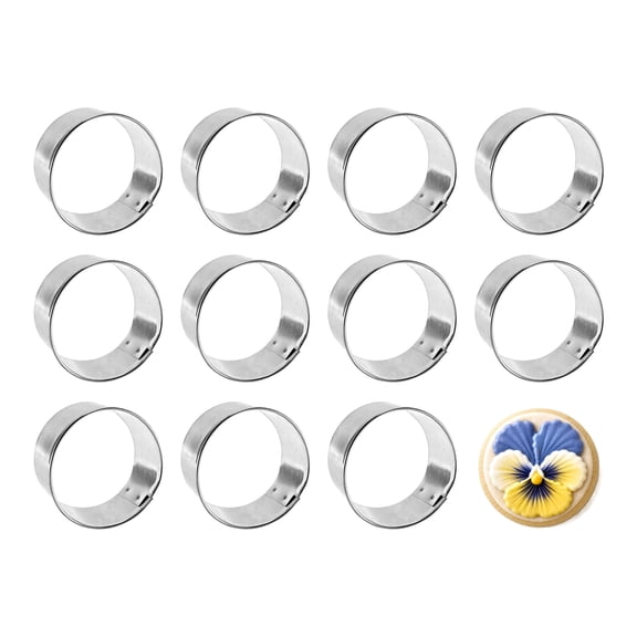 Circle Biscuit Dozen Cookie Cutters 2 inches/each O1218-W12 - The Cookie Cutter Shop - Tin Plate Steel
