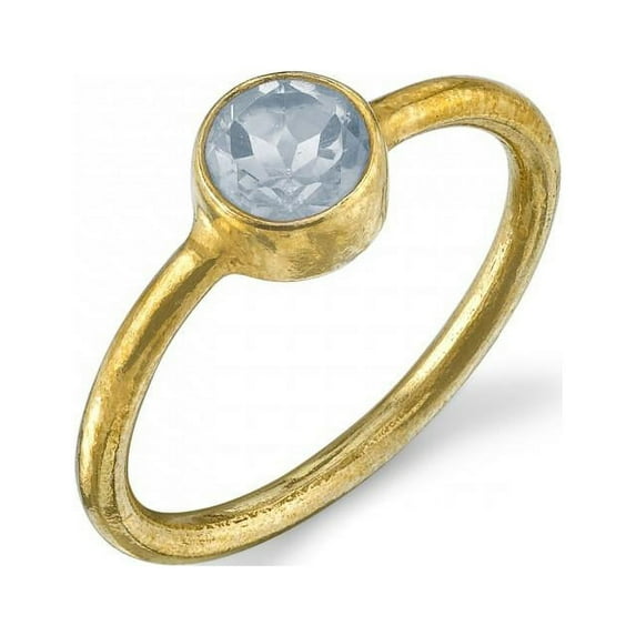 Circle Blue Topaz Ring