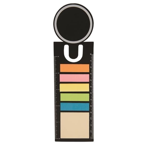 Circle Book Mark with 150 Sticky Notes - Black