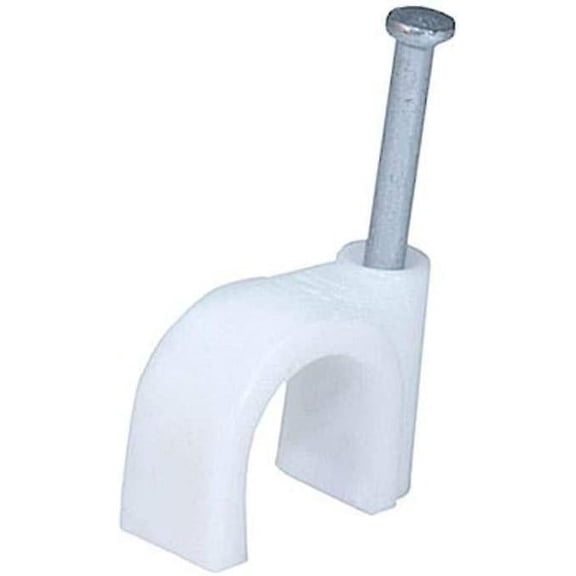 Circle Cable Clips With Steel Nail, 25Mm, 100Pcs/Pack