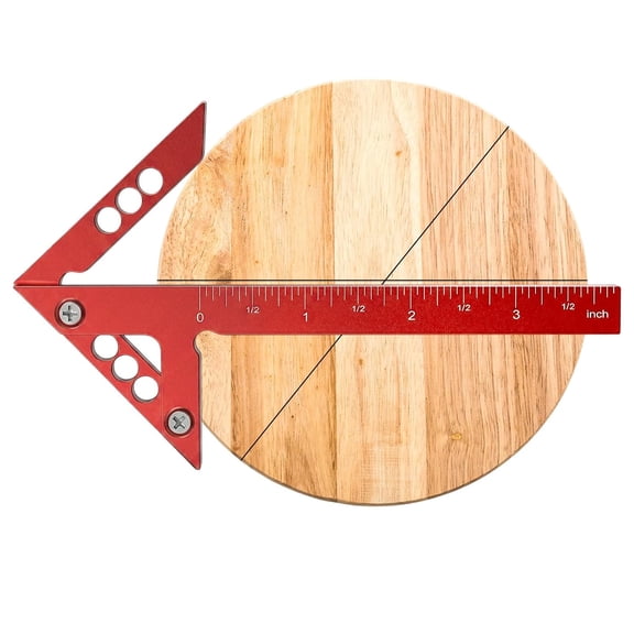 Circle Center Finding Tool Aluminum Alloy Center Positioning Ruler, Multi-Function Arrow Ruler Centers Finder Woodworking with Imperial Scale, 45/90 Degree & Right Angle & Centerline Finders