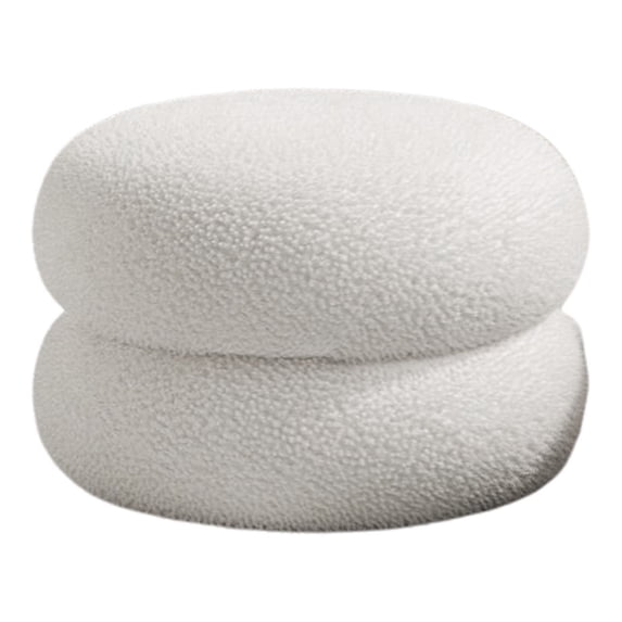 Circle Chair Desk Modern Footstool, Small Round Vanity Stool, Couch Bedside Foot Rest For Living Room Bedroom Study (A)