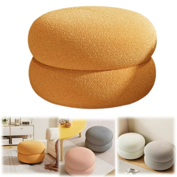 Circle Chair Desk Modern Footstool Small Round Vanity Stool Couch Bedside Foot Rest For Living Room Bedroom Study