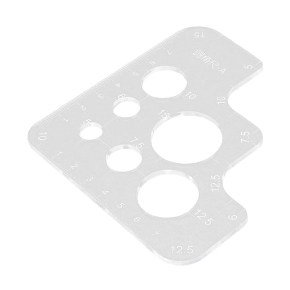 Circle Corner Stencil Cutting Ruler Acrylic Construction for Wallet Handbag Leatherwork and Adults