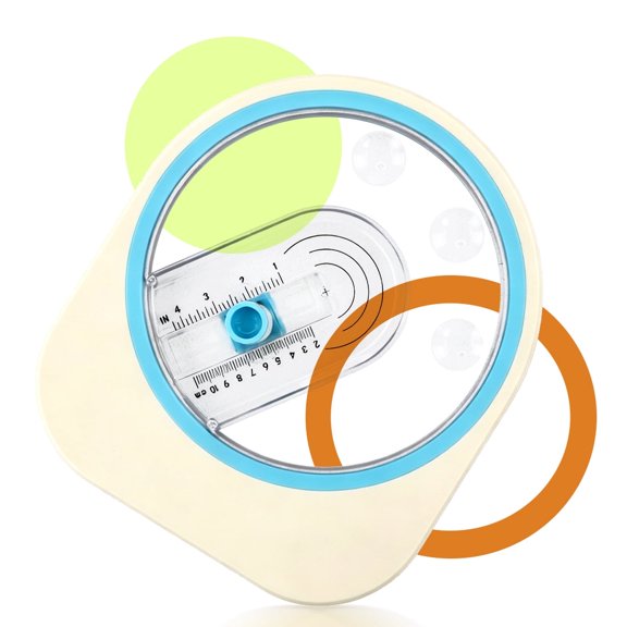 Circle Cutter for Crafts, Adjustable Paper Circle Cutter 1-4 Inch, Rotary Circle Cutter for Paper, Cardstock and Scrapbooking, Hidden Blade Design with 2 Spare Blades and Storage Compartment
