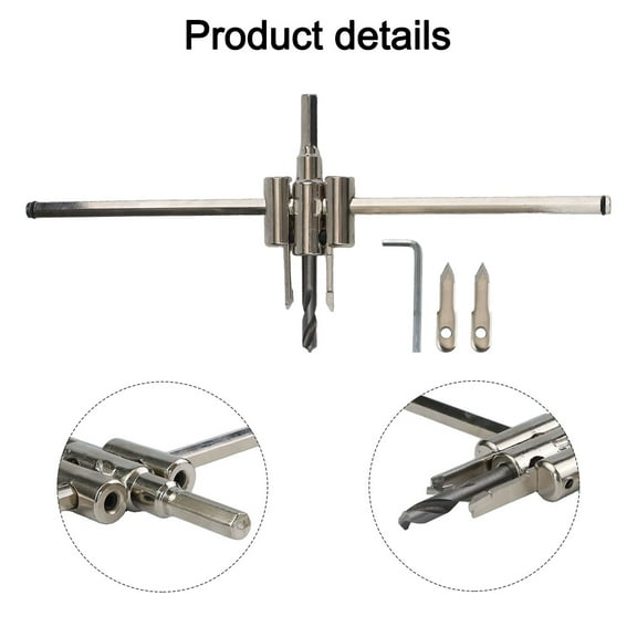 Circle Cutter Kit Adjustable 30-300 MM Drill Bit DIY Woodworking Tools