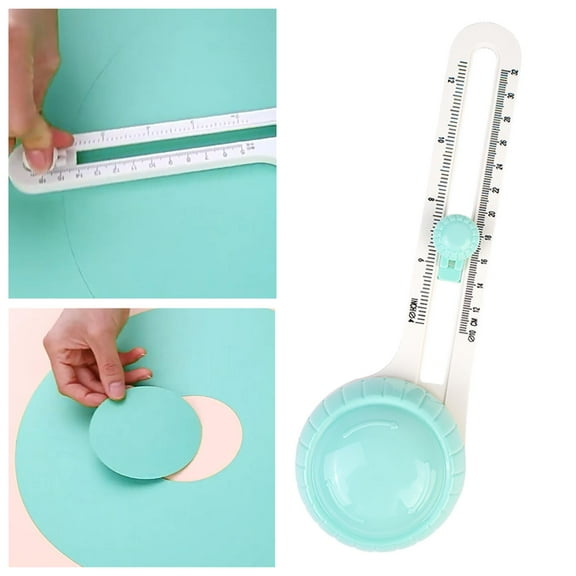Circle Cutter for Paper, Circle Paper Cutter, Compass Cutter, Portable Adjustable Rotary Circular Cutter Composite Paper, Home Office, Cardboard Green