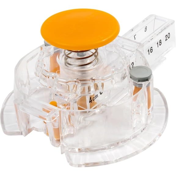 Circle Cutter with 3 Replacement Blades - 1" to 8 Cut Length Arts and Crafts Paper Clear/Oran