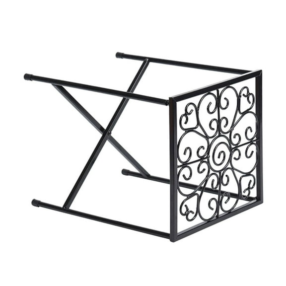 Wrought Iron Floor Stand Outdoor Decorations Brackets for Shelves Black