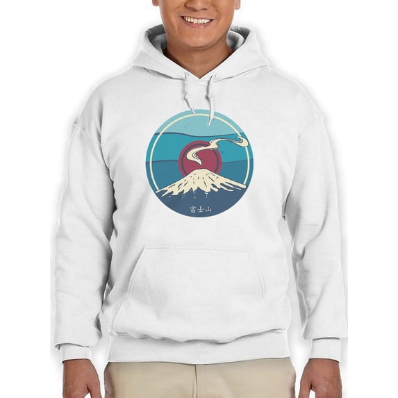 Circle Design Of The Fugi San Men Hoodie, Male Medium