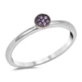thumbnail image 1 of Circle Designer Simulated Amethyst Cubic Zirconia Ring Sterling Silver 925, 1 of 3