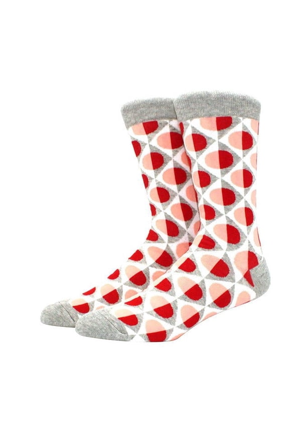 Circle Diamond Geometric Patterned Socks from the Sock Panda (Adult Large - Men's Shoe Sizes 8-12)