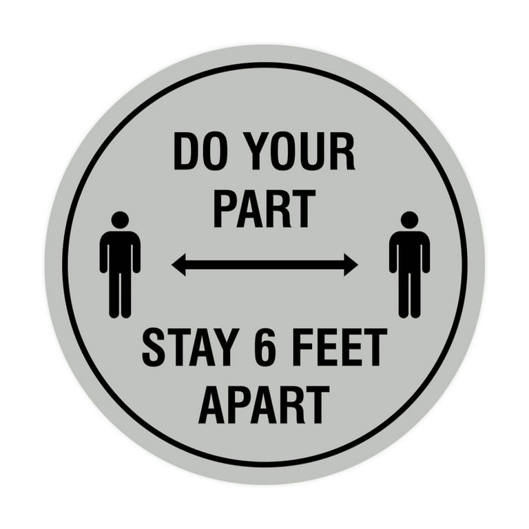 6 feet apart on sale signs