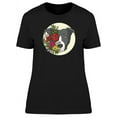 thumbnail image 1 of Circle Dog With Flowers T-Shirt Women -Image by Shutterstock, Female Medium, 1 of 2